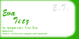 eva titz business card