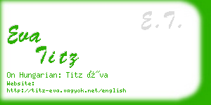 eva titz business card